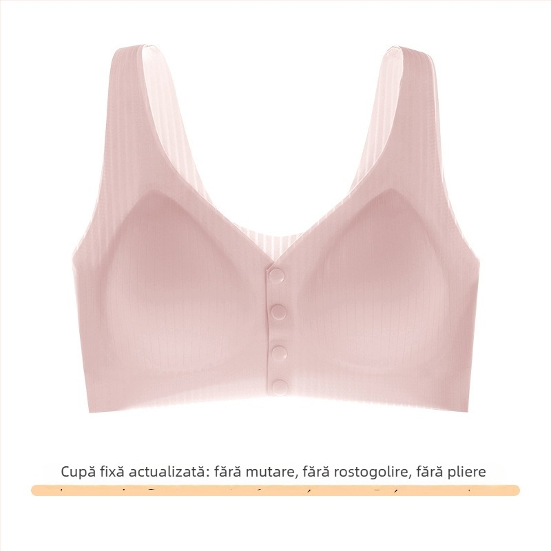 Baoyoule Sutien de alăptare pentru gravide, cu închidere frontală, material nylon, cupe fine, bretele duble, potrivit pentru toate etapele