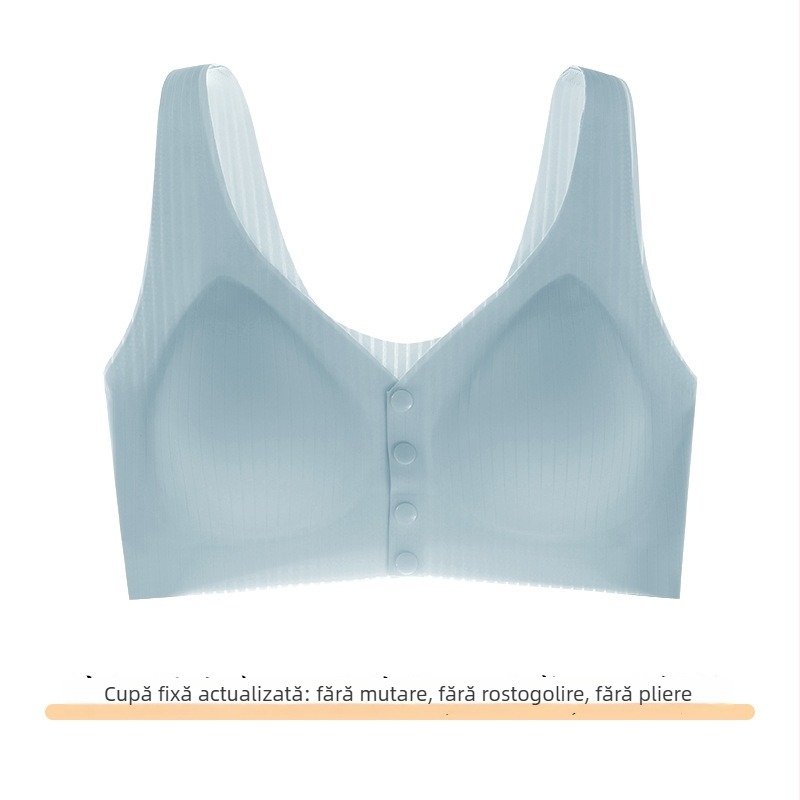 Baoyoule Sutien de alăptare pentru gravide, cu închidere frontală, material nylon, cupe fine, bretele duble, potrivit pentru toate etapele