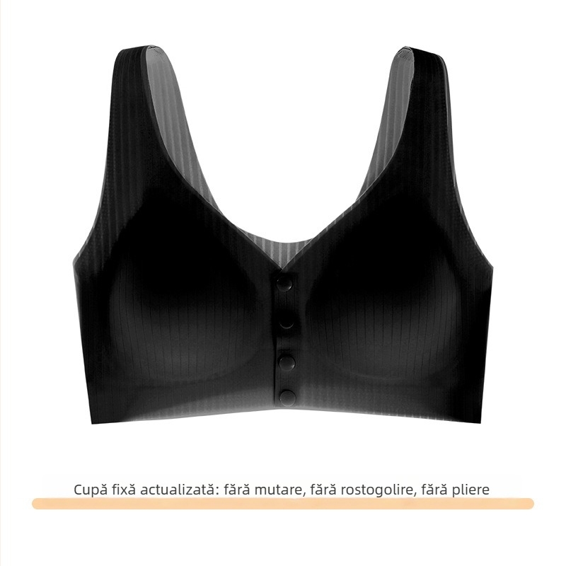 Baoyoule Sutien de alăptare pentru gravide, cu închidere frontală, material nylon, cupe fine, bretele duble, potrivit pentru toate etapele