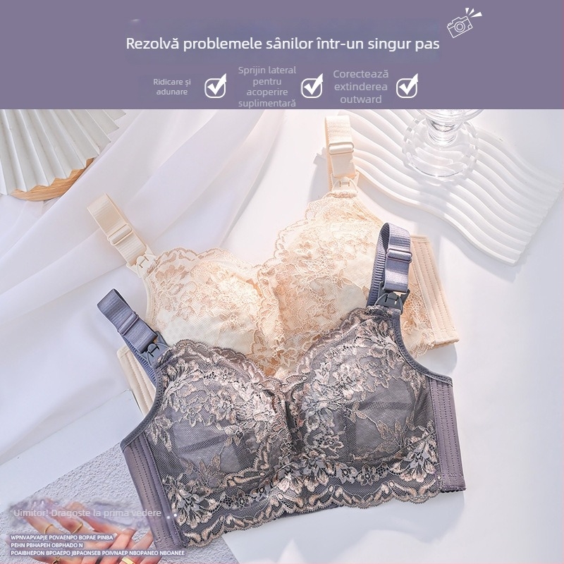 Sutien de alăptare fără fir pentru femei însărcinate, pentru întregul parcurs al sarcinii și alăptării, cu căptușeală din bumbac, cupe subțiri