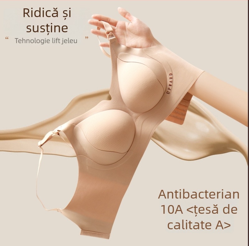 Sutien de alăptare pentru sarcină: antibacterian 10A, push-up, anti-cădere, dual-use după naștere | Material principal: nailon; Captuseala: nailon; Cupe: subțiri modelate; Bretele: fixate; Închidere: spate patru rânduri cârlig-oc