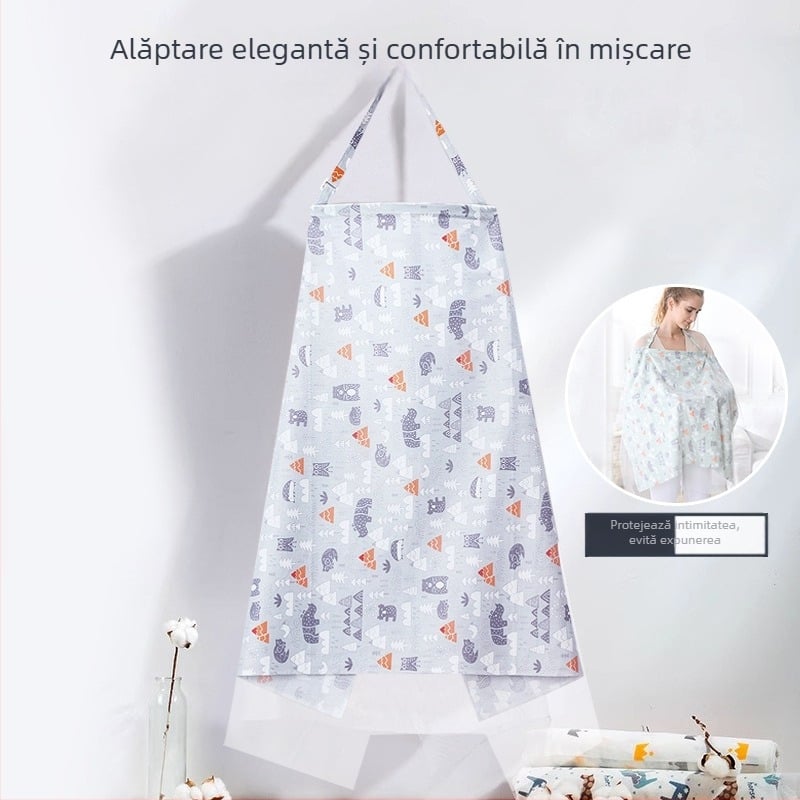 Acoperitoare pentru alăptat, guler halter, fără mâneci, bumbac, conținut 70–80% bumbac