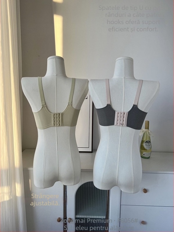 Sutien de alăptare pentru femei însărcinate, cupe subțiri modelate, material Modal, căptușeală 30–50% Spandex, bretele fixe în dublu, fără arc, design cu urechi de iepure