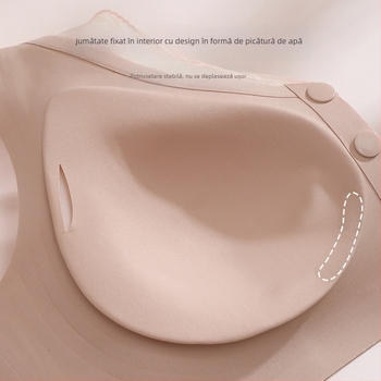 Sutien de alăptare cu închidere frontală, cupe modelate subțiri, fără fir metalic, material nylon, bretele fixe