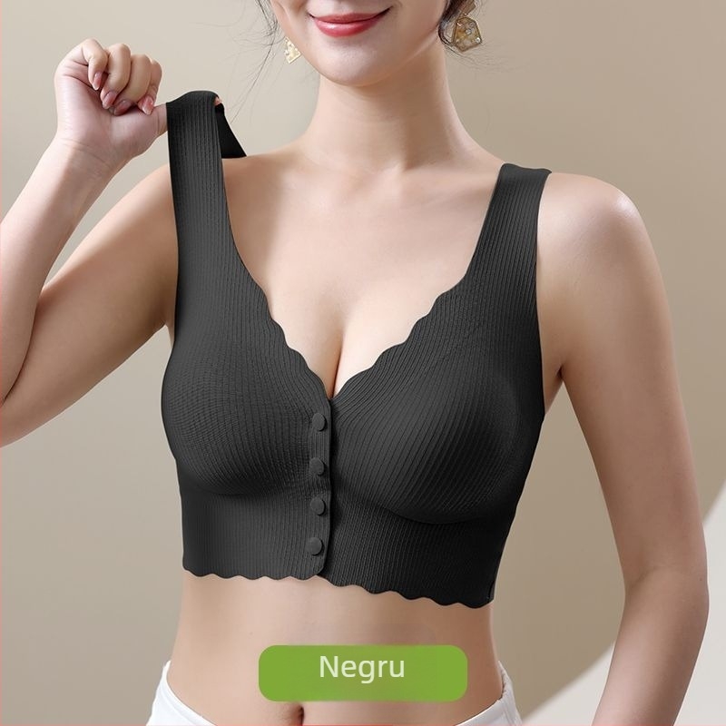  Sutien de alăptare pentru sarcină și postpartum, închidere frontală, cupe subțiri preformate, fără arc, material din nailon cu căptușeală de spandex (80–90%), potrivit pentru toate stadiile.