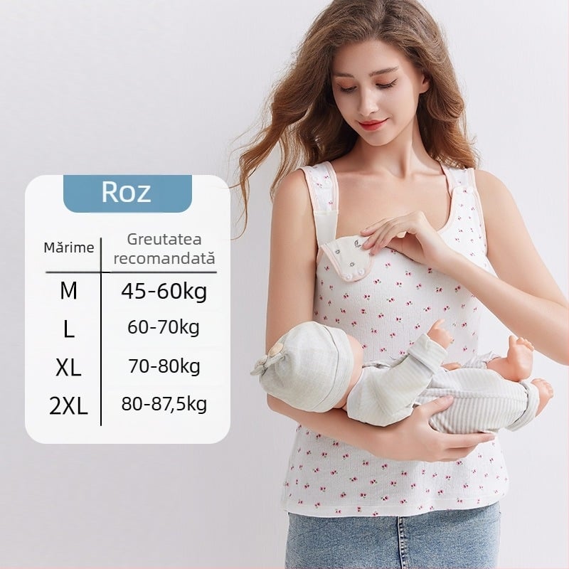 Top de alăptare pentru femei însărcinate, strat de bază subțire de vară, îmbrăcăminte maternă postnatală, fără sutien, poate fi purtat și în exterior, 90–95% bumbac