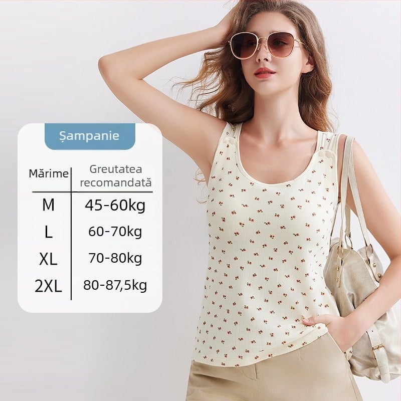 Top de alăptare pentru femei însărcinate, strat de bază subțire de vară, îmbrăcăminte maternă postnatală, fără sutien, poate fi purtat și în exterior, 90–95% bumbac