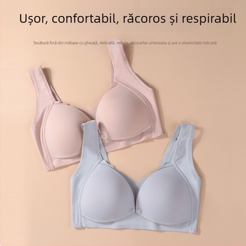 Sutien de alăptat cupe preformate, funcție de lactație, închidere în spate cu patru rânduri de cârlige, material nylon, bretele fixe