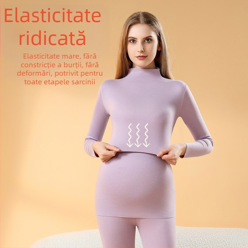 Top termic matern pentru alăptat, pulover cu mâneci lungi, poliester 90–95%, țesătură groasă 251–300 g/m², toamnă-iarnă