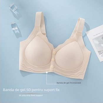 Sutien de alăptare pentru gravide, fără cusături, din nylon, bretele fixe duble, cupe subțiri modelate, funcție de lactație