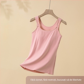 Top de alăptare pentru sarcină și postpartum, fără mâneci, cu căptușeală de fleece, din viscoză, pentru iarnă