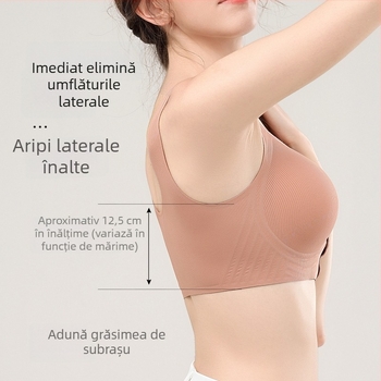 Sutien de alăptat cu închidere frontală, fără cusături vizibile, fără arcuri, susținere pentru sân, anti-cădere, postpartum și alăptare, confortabil