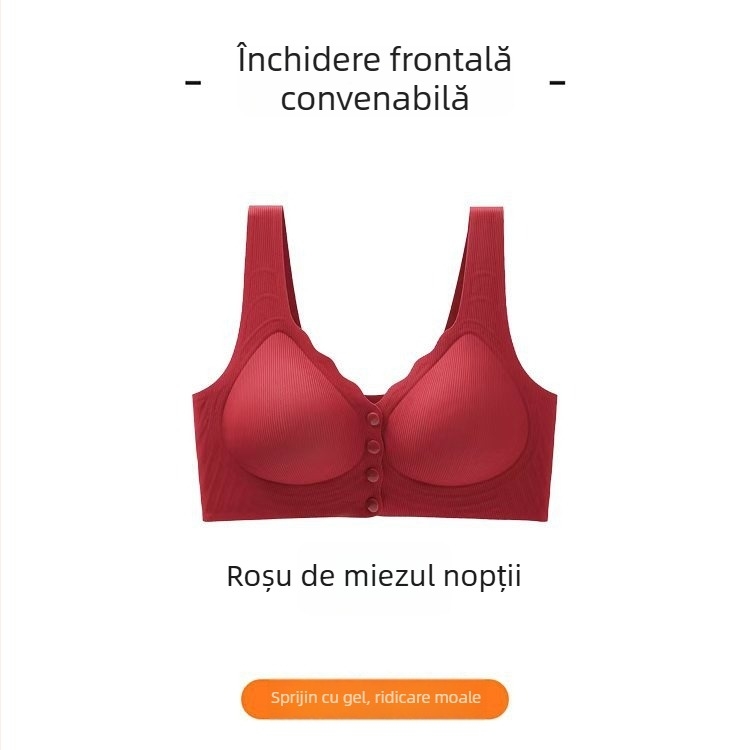 Sutien de alăptat cu închidere frontală, fără cusături vizibile, fără arcuri, susținere pentru sân, anti-cădere, postpartum și alăptare, confortabil