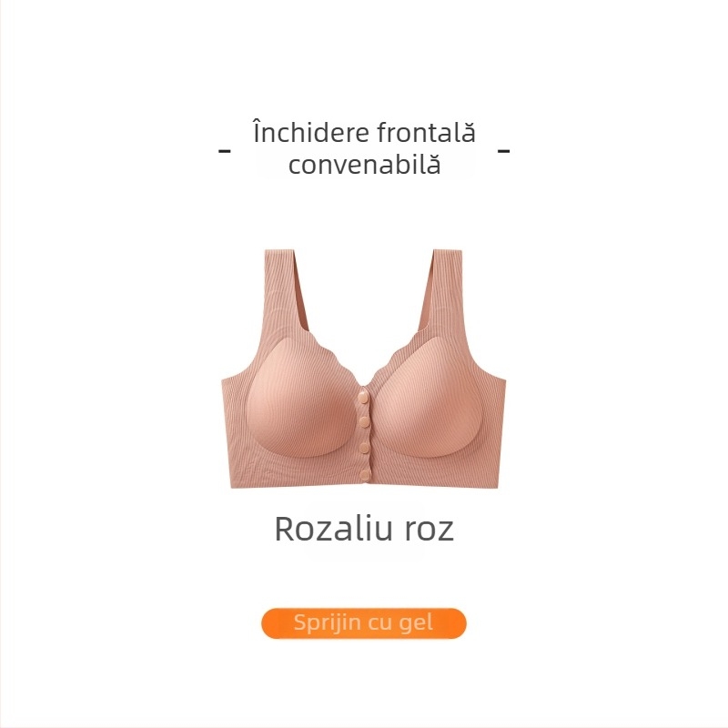 Sutien de alăptat cu închidere frontală, fără cusături vizibile, fără arcuri, susținere pentru sân, anti-cădere, postpartum și alăptare, confortabil