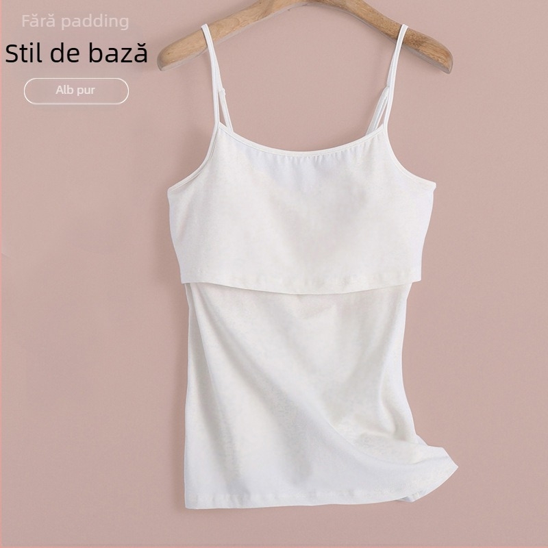 Top maternitate fără mâneci în stil sling, 95% bumbac, Spandex, guler rotund, primăvara 2024