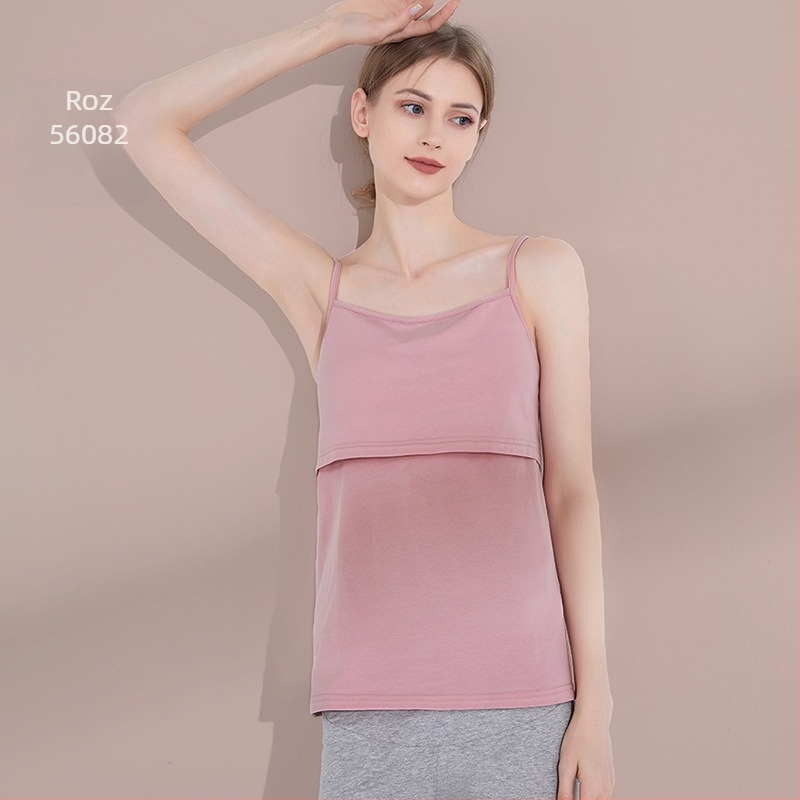 Top maternitate fără mâneci în stil sling, 95% bumbac, Spandex, guler rotund, primăvara 2024
