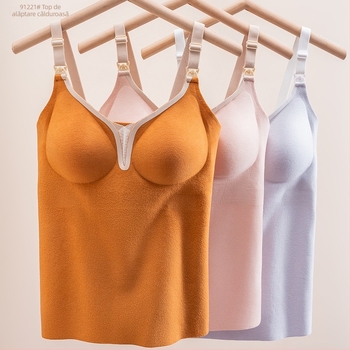 Top de alăptare pentru maternitate, pentru toamnă/iarnă, lung, stil casual japonez/coreean, material din bumbac cu amestec nylon 50–70%