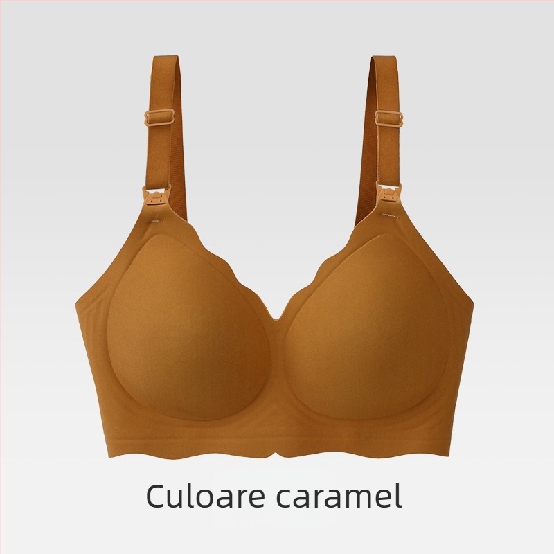 Sutien pentru alăptare pentru femei însărcinate — vară ușoară, fără cusături, respirabil; bretele detașabile duble; cupe subțiri, modelate; spate cu patru rânduri de cârlige
