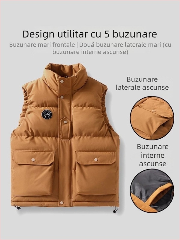 Geacă cu umplutură din bumbac, croială lejeră, umplutură: bumbac, material principal: poliester, căptușeală: fibre de acetat