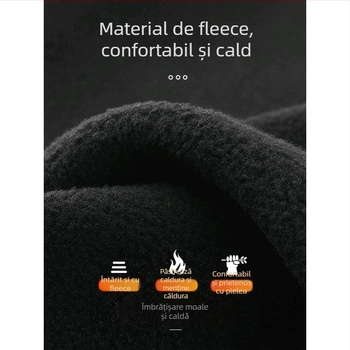 Vesta căptușită cu fleece, imprimare logo, pentru echipament de lucru de iarnă (fermoar frontal, fără glugă, croială lejeră)