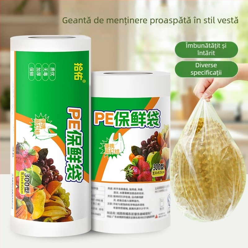 Pungă PE pentru păstrarea prospețimii, tip perforare cu puncte, de unică folosință, sigilată