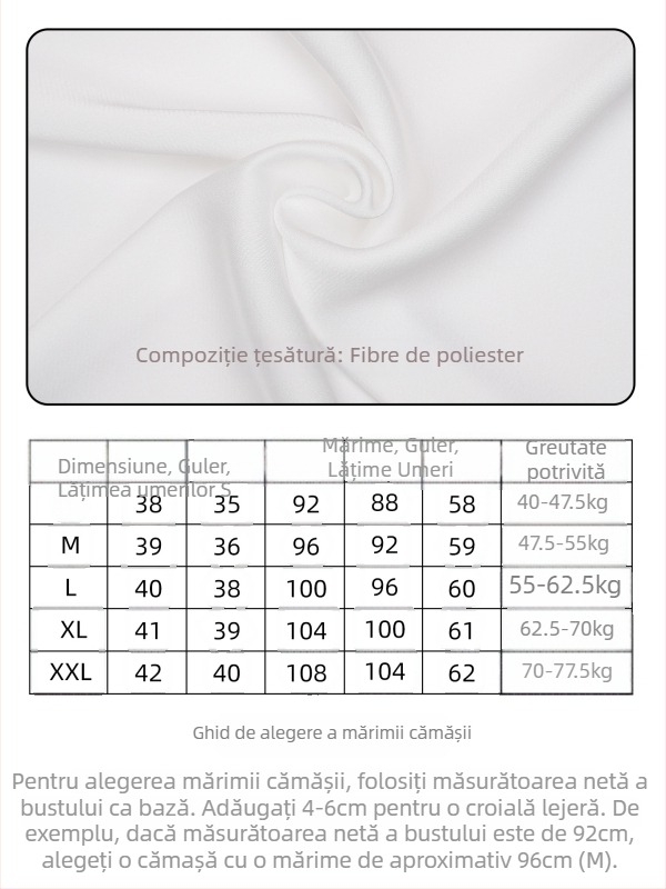 Cămașă fără mâneci pentru femei – chiffon, poliester 95%+, guler polo, croială slim, fără călcare
