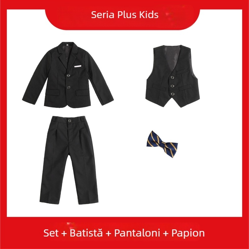 Costum pentru copii băieți, stil britanic, outfit pentru scenă, 80% poliester, potrivit pentru copii peste 8 ani