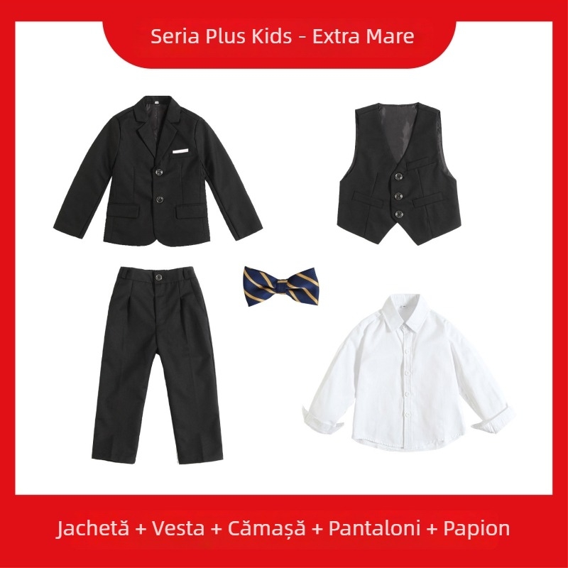 Costum pentru copii băieți, stil britanic, outfit pentru scenă, 80% poliester, potrivit pentru copii peste 8 ani