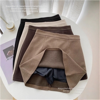 Fustă cu siluetă pe șolduri, model solid, țesătură de spandex, elasticitate, toamnă 2025