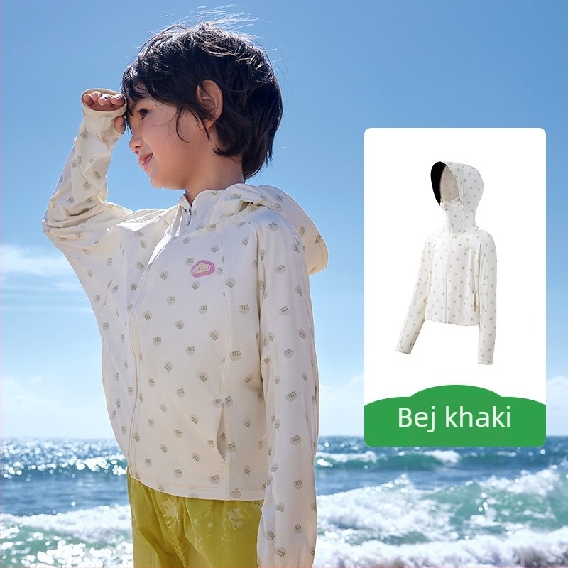 Kocotree jachetă pentru copii cu protecție UV, glugă, respirabilă, uscare rapidă, din nylon, primăvara 2024