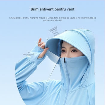 Jachetă de ciclism pentru femei din Ice Silk, protecție UV, respirabilă, protecție solară îndelungată, lungime medie