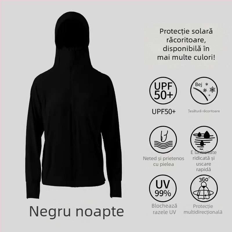 Florica jachetă din nylon cu protecție UV UPF50+, uscat rapid, respirabilă, impermeabilă pentru femei și bărbați
