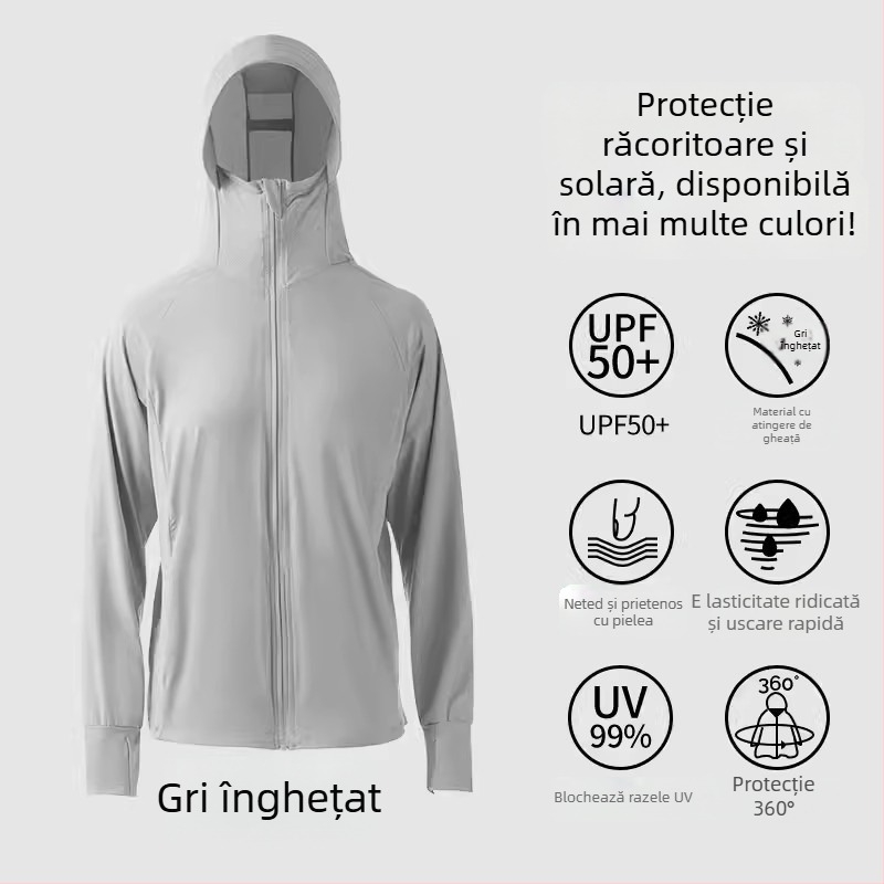 Florica jachetă din nylon cu protecție UV UPF50+, uscat rapid, respirabilă, impermeabilă pentru femei și bărbați