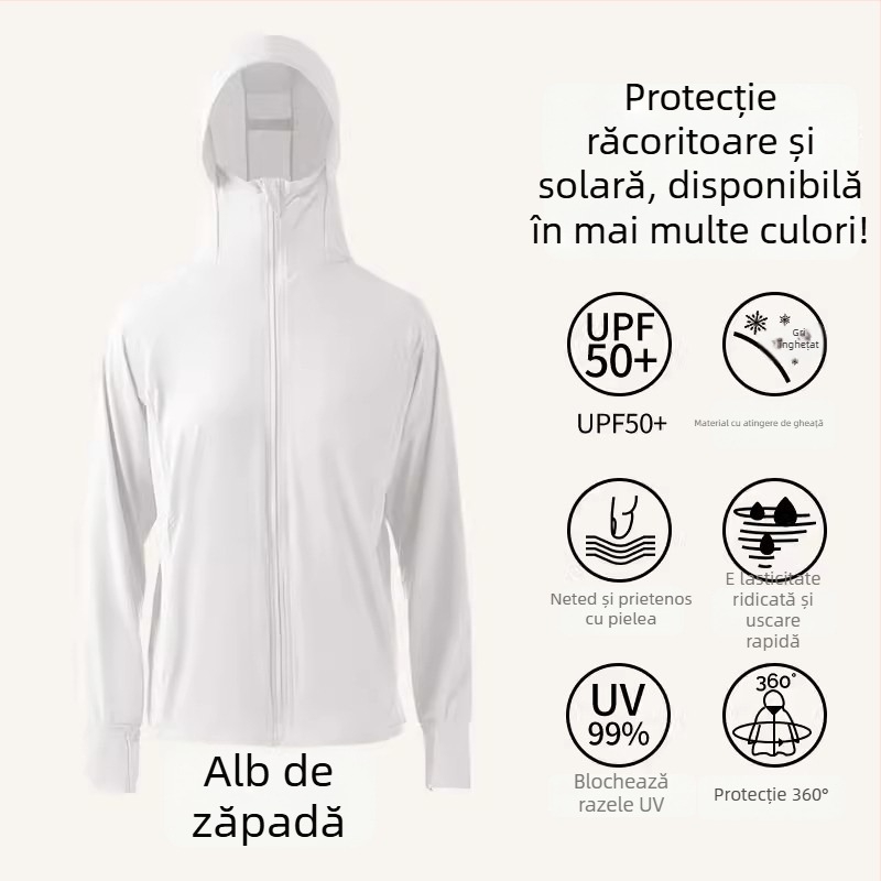 Florica jachetă din nylon cu protecție UV UPF50+, uscat rapid, respirabilă, impermeabilă pentru femei și bărbați