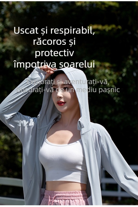 Jachetă unisex cu protecție UV UPF50+, din poliester, respirabilă, pentru camping, drumeții și pescuit
