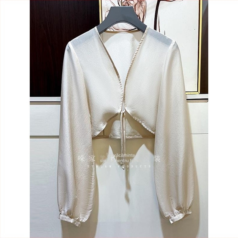 Cardigan damă din poliester, imprimeu geometric, mâneci lungi, decolteu în V