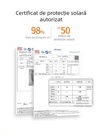 Îmbrăcăminte de protecție solară pentru femei, croială lejeră scurtă, Ice-Silk amestec poliester-spandex, UPF50+, mâneci lungi
