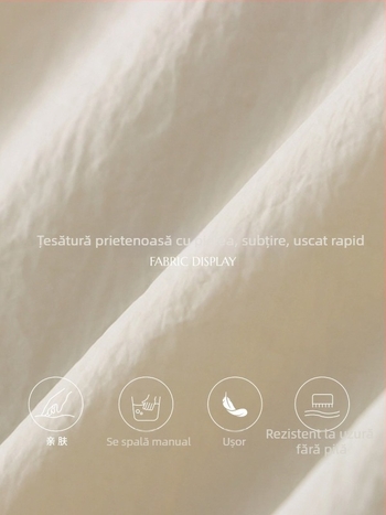 Palton din nylon cu glugă, fermoar dublu, grosime medie, croială lejeră, mâneci lungi