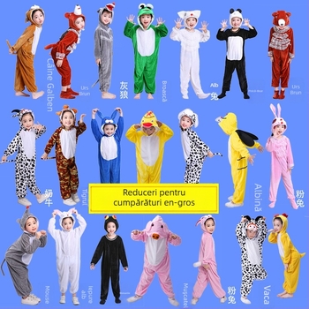 Costume de scenă cu animale pentru copii — Unisex, poliester cu fibră de acetat, 95%+ conținut de țesătură, vară 2024