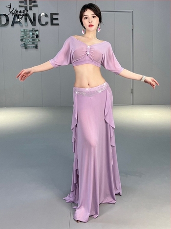 Costum Belly dance pentru femei – plasă din nailon, uniformă pentru grup de lecții