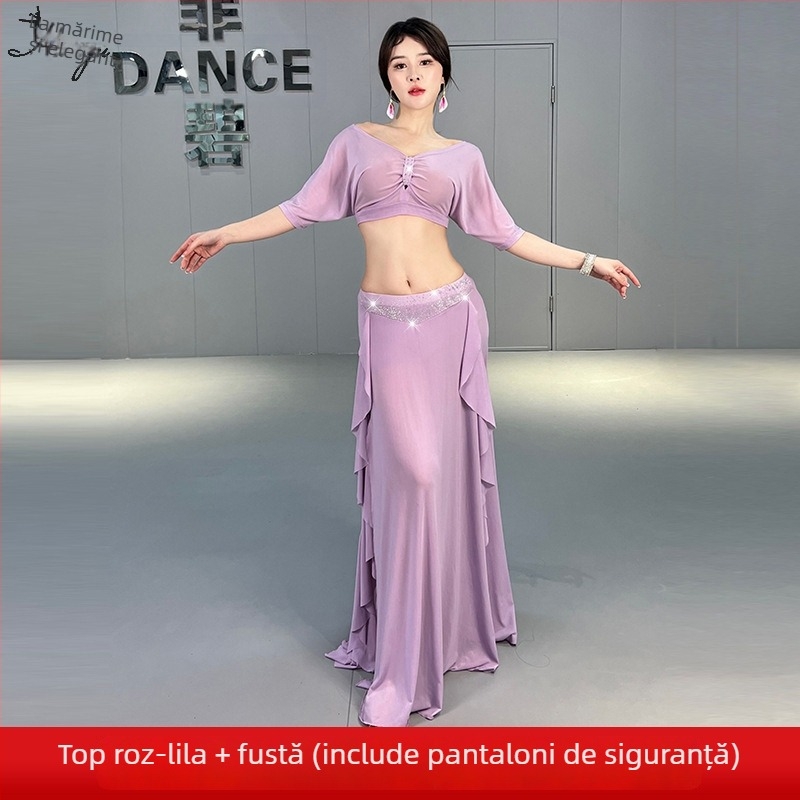 Costum Belly dance pentru femei – plasă din nailon, uniformă pentru grup de lecții