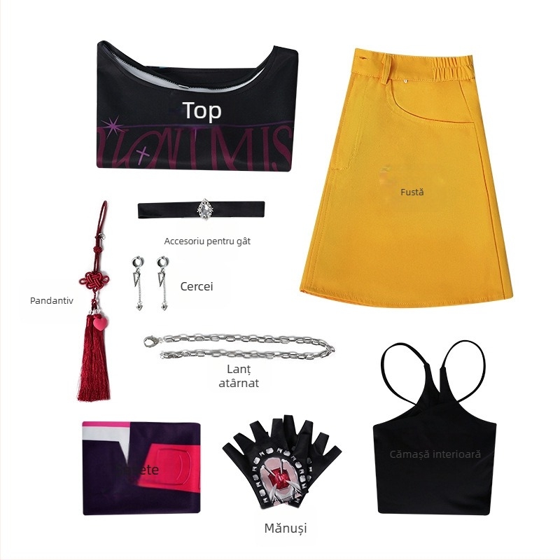 Costum cosplay pentru femei – Tema Kpop Witch Hunter Group, Poliester, Primăvara 2024