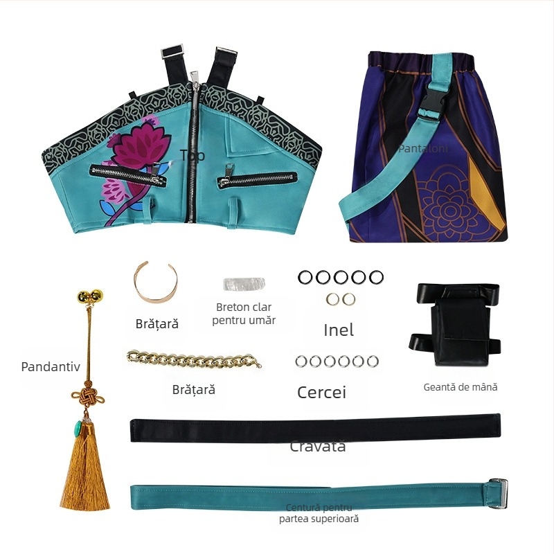 Costum cosplay pentru femei – Tema Kpop Witch Hunter Group, Poliester, Primăvara 2024