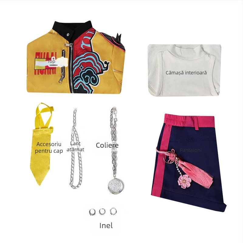 Costum cosplay pentru femei – Tema Kpop Witch Hunter Group, Poliester, Primăvara 2024