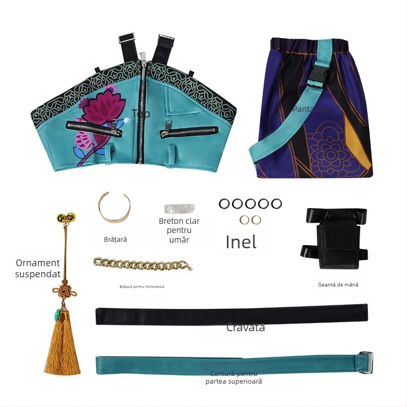 Costum cosplay pentru femei – Tema Kpop Witch Hunter Group, Poliester, Primăvara 2024