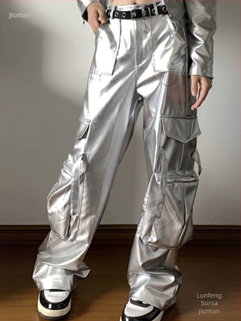 Set de haine pentru reprezentații K-Pop: costum futurist pentru scenă și bar; chenille și spandex ca material principal; toamnă 2024; unisex; conținut principal <30%