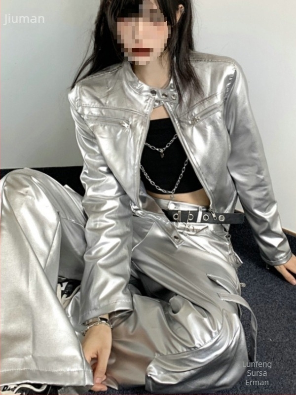 Set de haine pentru reprezentații K-Pop: costum futurist pentru scenă și bar; chenille și spandex ca material principal; toamnă 2024; unisex; conținut principal <30%