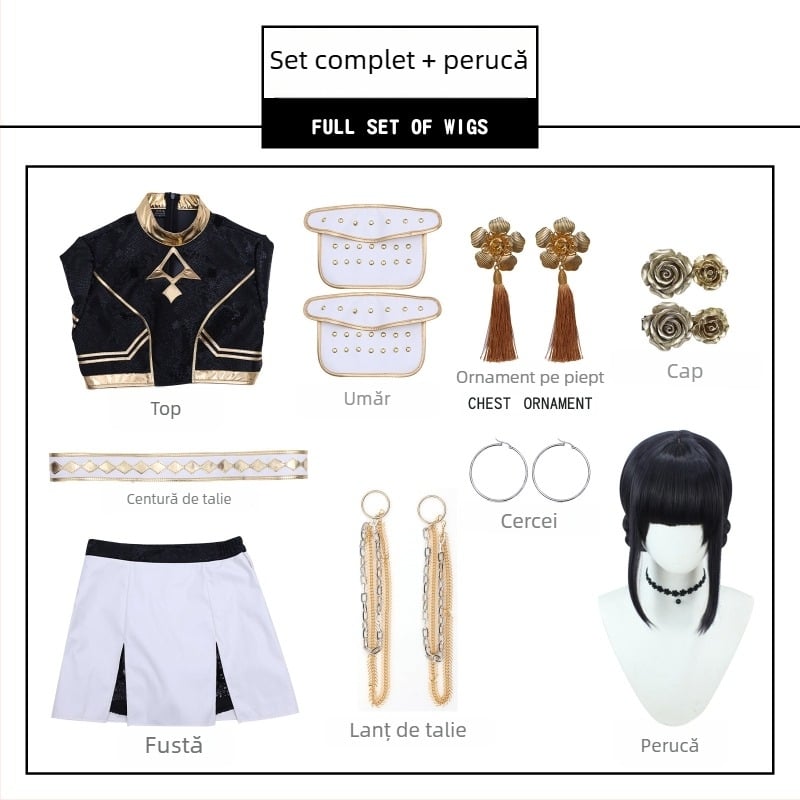 Costum cosplay Many pentru femei — PU piele cu blană artificială, pentru jocuri și animații