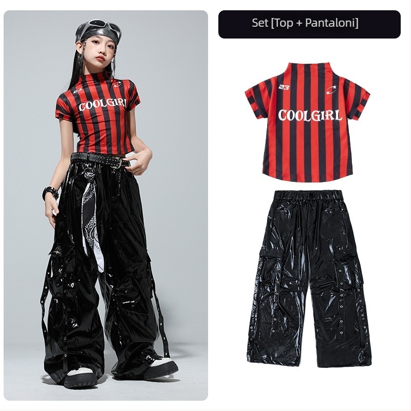 Costum de dans jazz pentru copii – stil hip hop – pentru copii 8+ ani (peste 140 cm) – lansare vară 2025