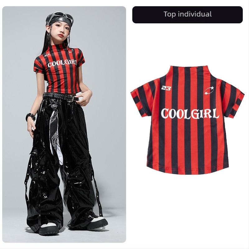 Costum de dans jazz pentru copii – stil hip hop – pentru copii 8+ ani (peste 140 cm) – lansare vară 2025